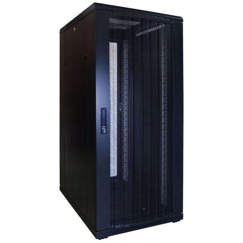 27U server rack with perforated door 600x800x1400mm (WxDxH)