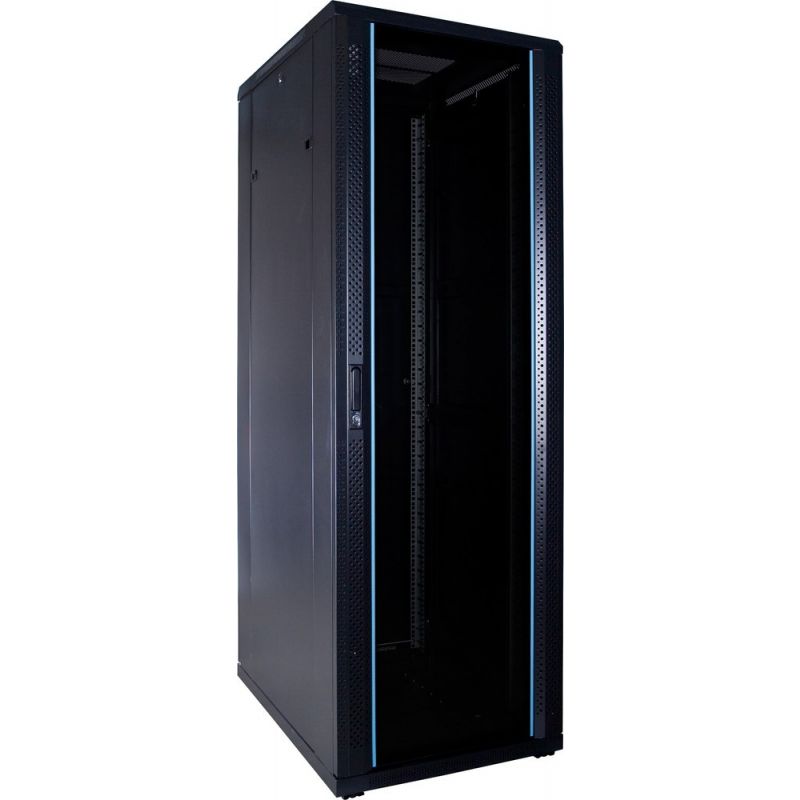 37U server rack with glass door 600x800x1800mm (WxDxH)