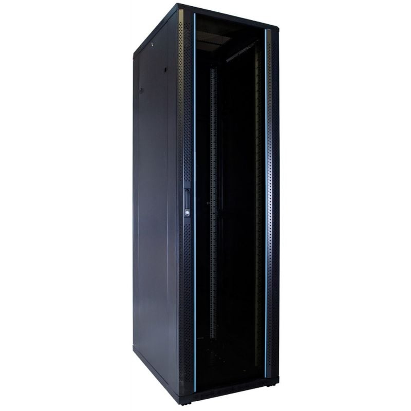 42U server rack with glass door 600x800x2000mm (WxDxH)