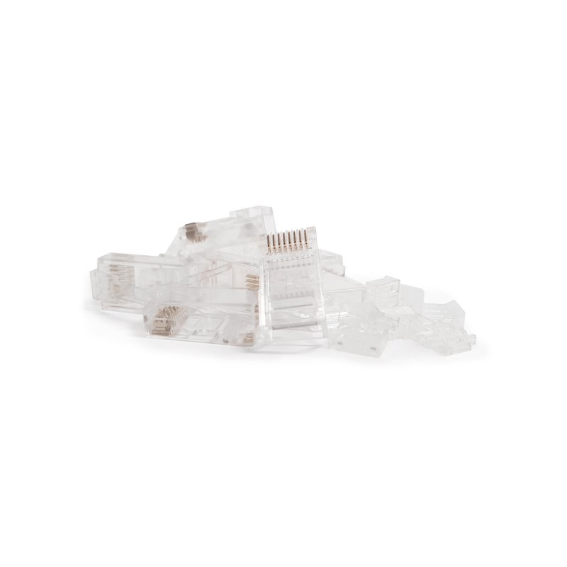 CAT6 connector RJ45 - for solid UTP cables with adapter - 10 pieces