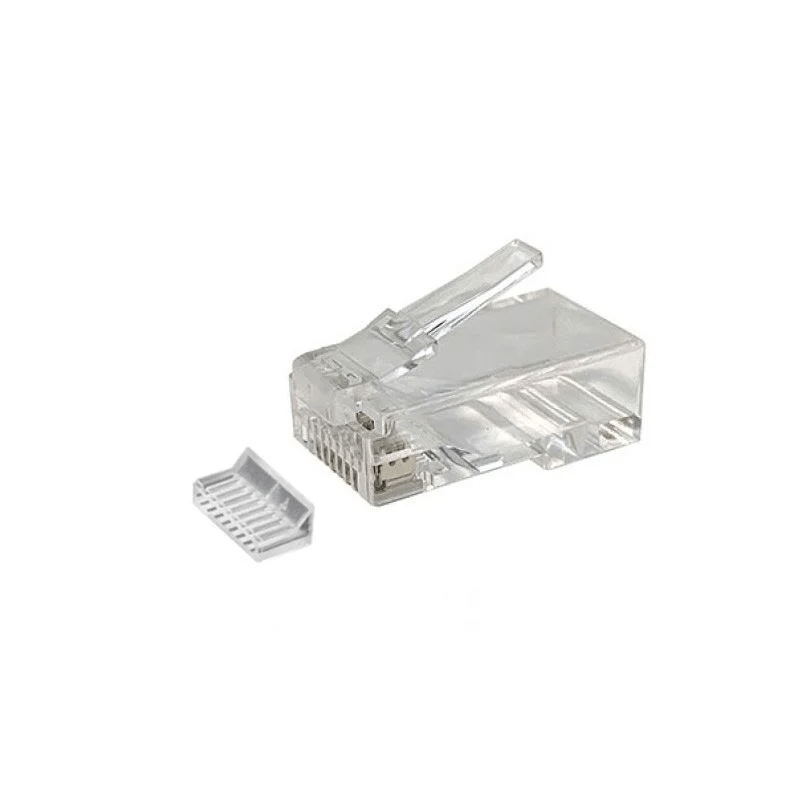 CAT6a connector RJ45  unshielded with adapter - for solid cable