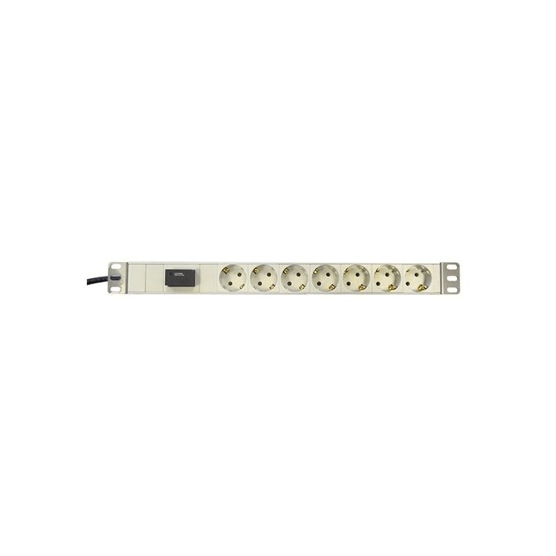 19 inch 7-way power strip - surge protection device - white