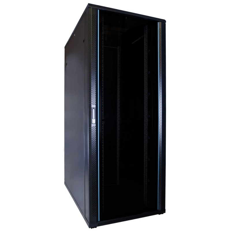 42U server rack with glass door 800x1200x2000mm (WxDxH)