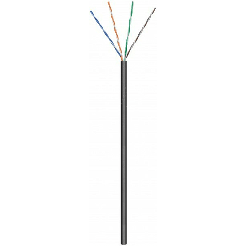 CAT6 U/UTP 305m outdoor cable on a reel stranded black CCA