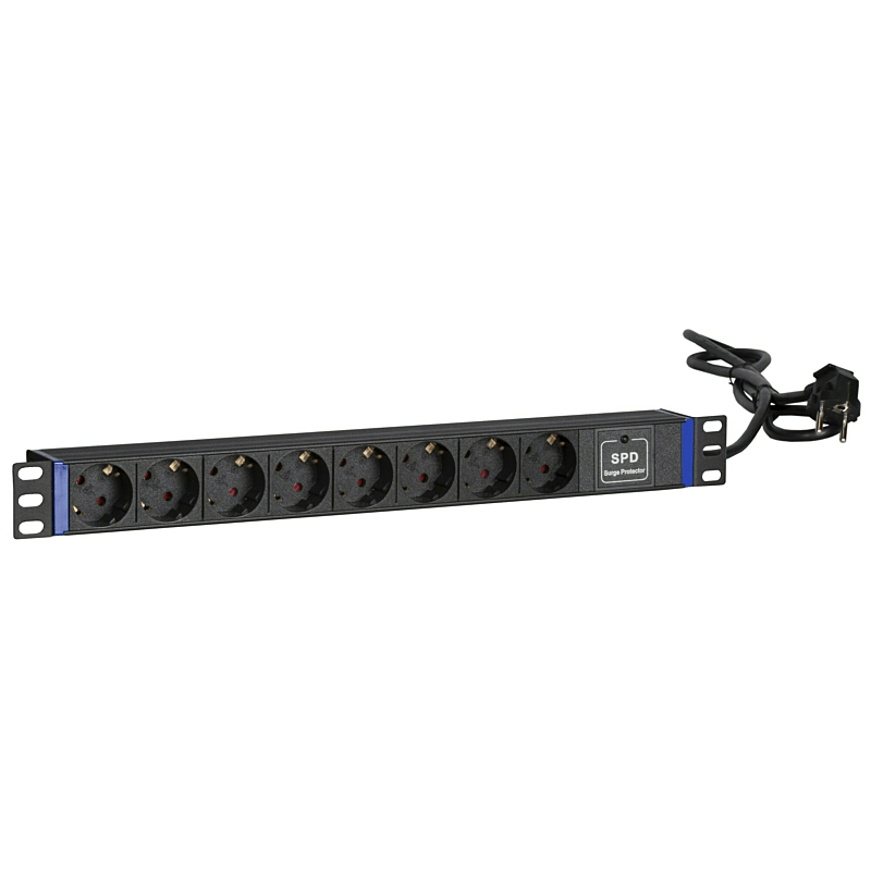 19 inch 8-way power strip - surge protection device