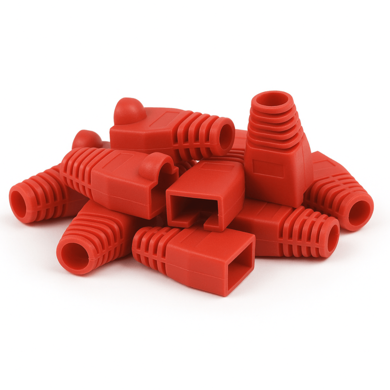 DANICOM RJ45 Cable Boot Red -10 pieces
