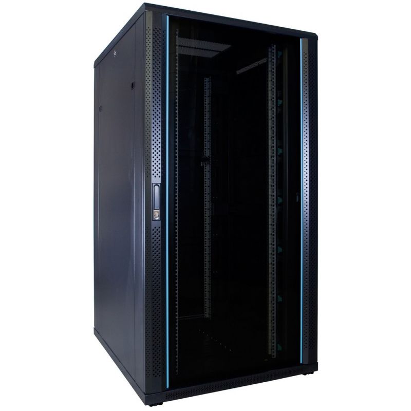 32U server rack with glass door 800x1000x1600mm (WxDxH)