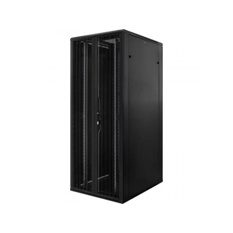42U server rack with perforated split doors front and back 800x1200x2000mm (WxDxH)