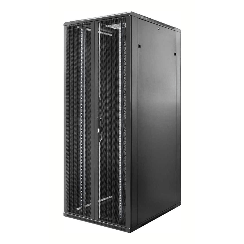 47U server rack with perforated split door front and back 800x1200x2200mm (WxDxH)