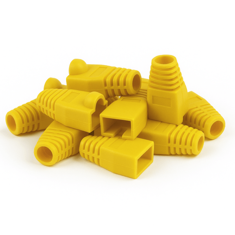 DANICOM RJ45 Cable Boot Yellow - 10 pieces