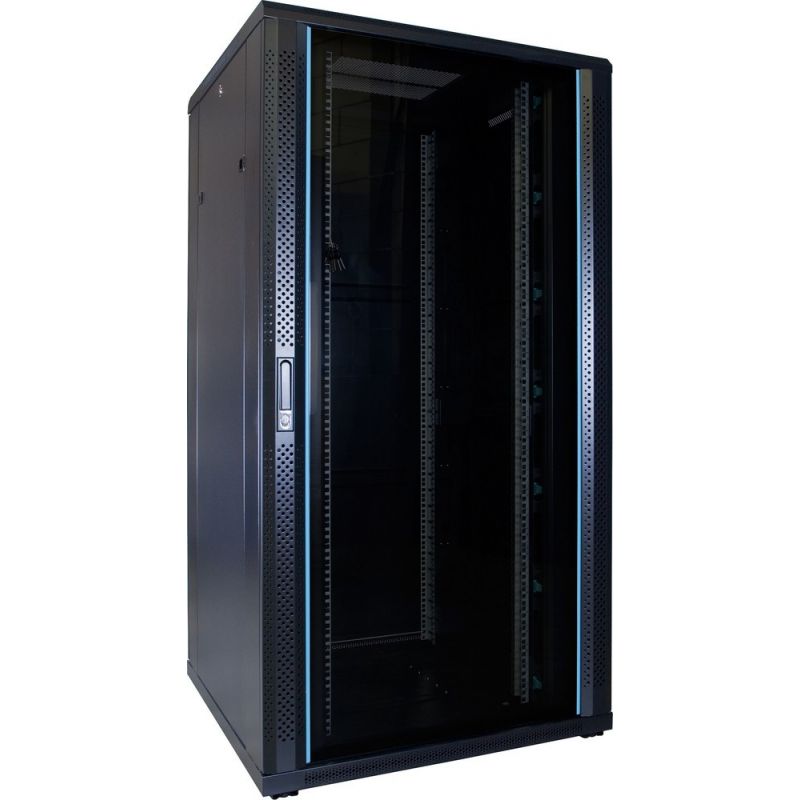 32U server rack with glass door 800x800x1600mm (WxDxH)