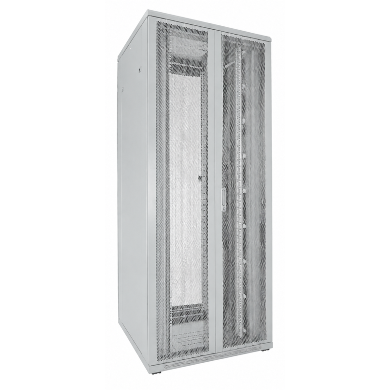 42U white server cabinet with double perforated front and rear doors 800x800x2000mm (WxDxH)