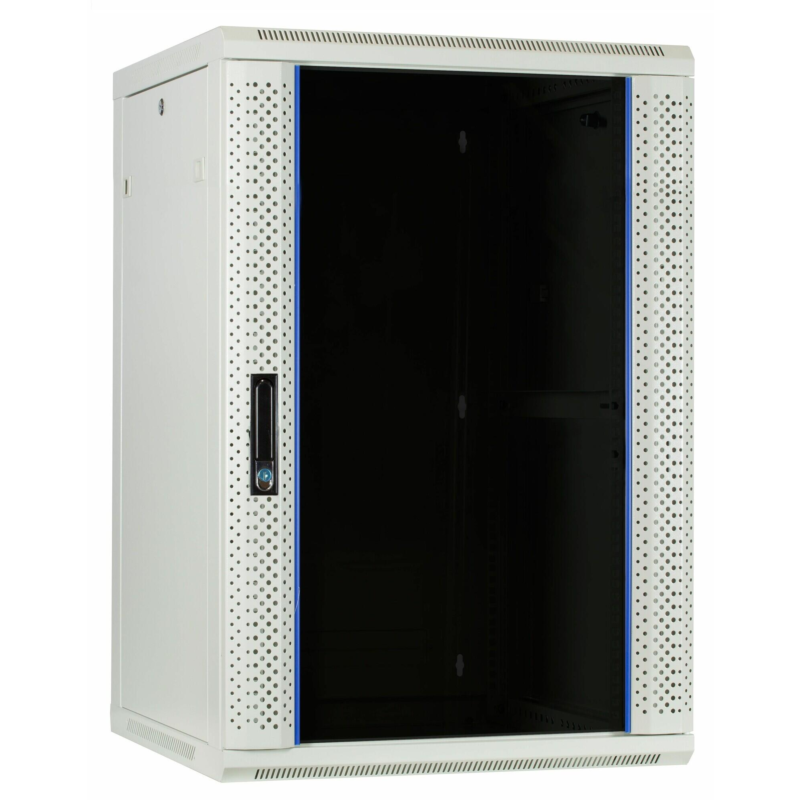 27U wall mount server rack with glass door 600x600x1300mm (WxDxH) White