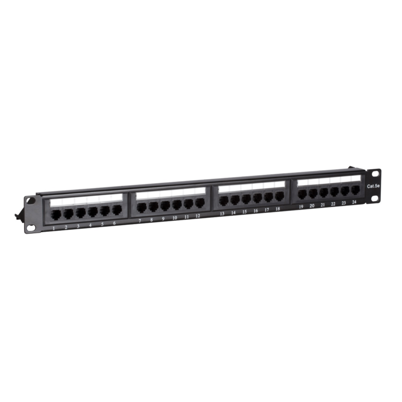 CAT5e UTP patch panel - 24 ports