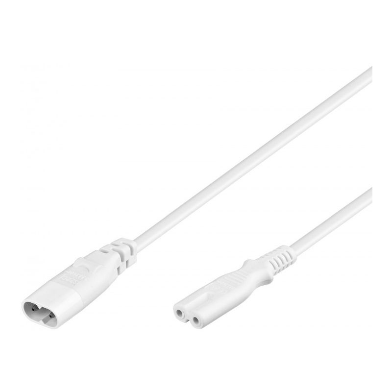 Power cord C7 to C8 2m white