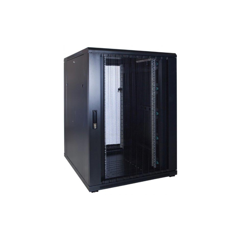 22U server rack with perforated door 800x1200x1200mm (WxDxH)
