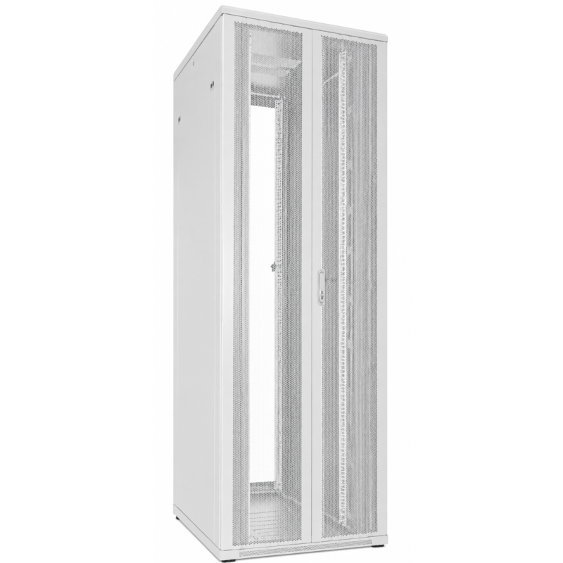 47U white server cabinet with double perforated front and rear doors 800x1000x2200mm (WxDxH)