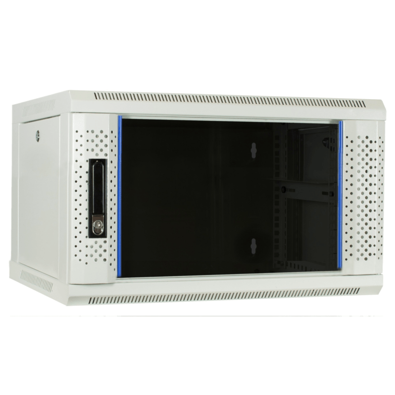 4U white wall mount server rack with glass door 600x450x280mm (WxDxH)