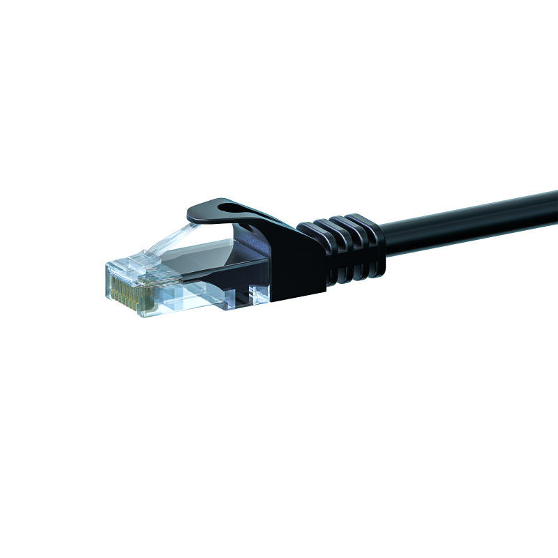 UTP CAT5e 0,50m black - 100% copper