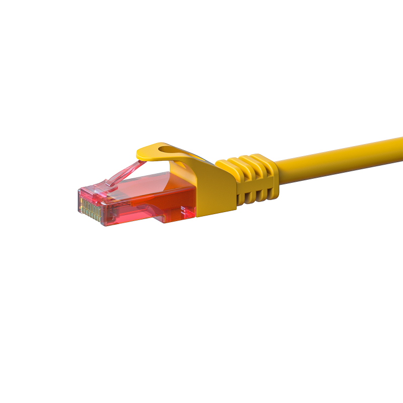 UTP CAT6 0,25m yellow - 100% copper