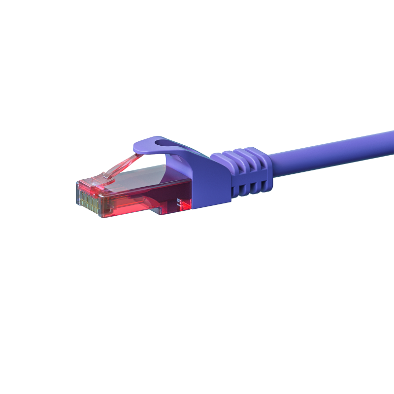 UTP CAT6 0,25m purple - 100% copper