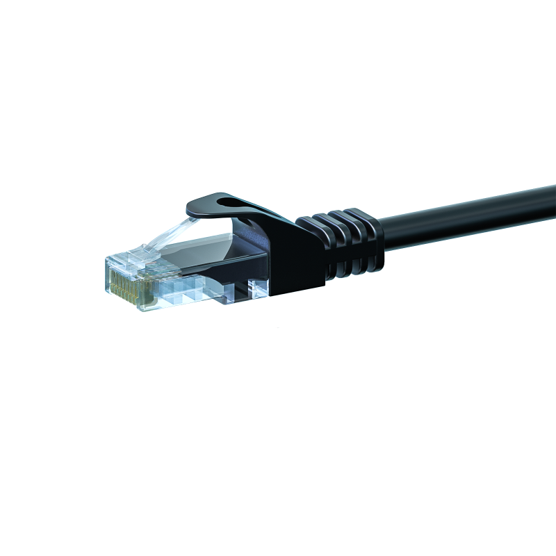 CAT5e UTP 0,25m black - CCA