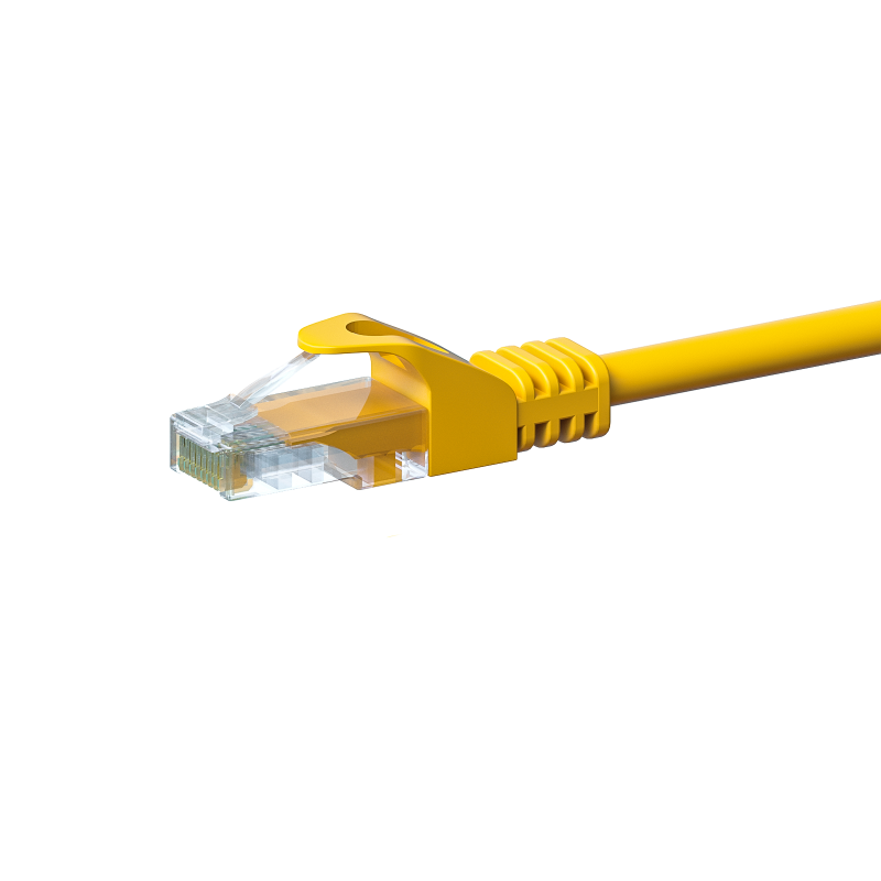 CAT5e UTP 0,25m yellow - CCA