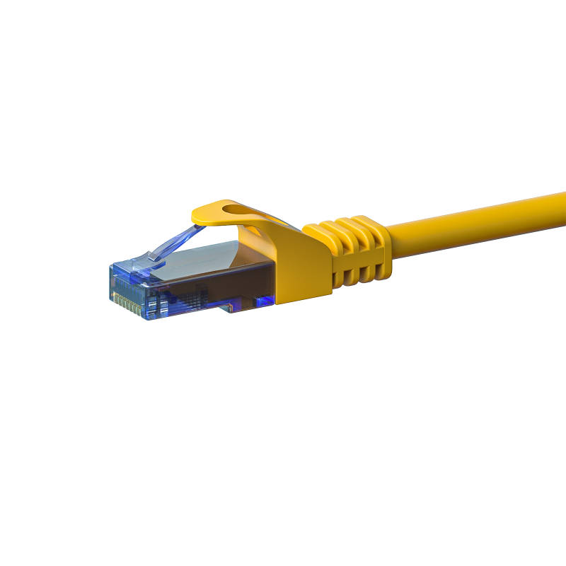 UTP CAT6a 0,25m yellow - 100% copper