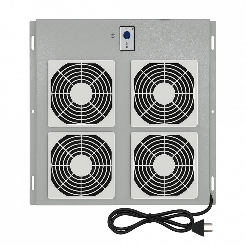 Fan set with 4 fans and thermostat suitable for outdoor server racks
