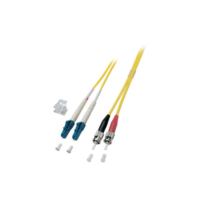 OS2 duplex fibre optic cable LC-ST 1m