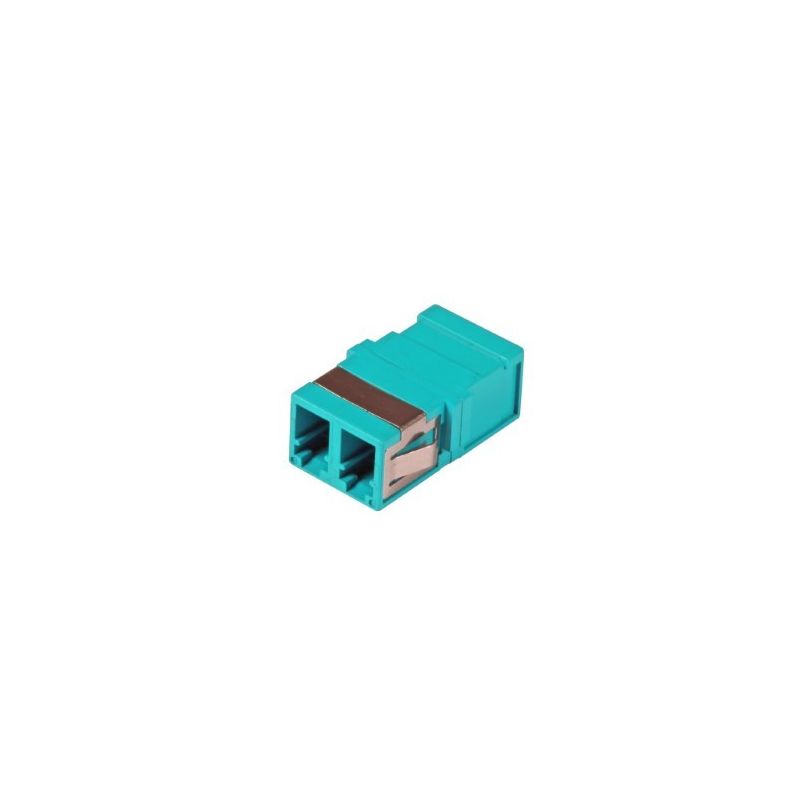 Multimode keystone coupling LC-LC duplex turquoise