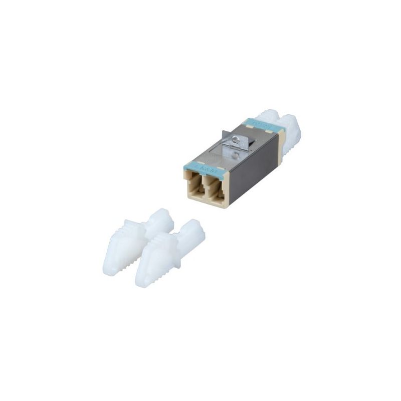 Multimode coupler E2000-E2000 duplex turquoise