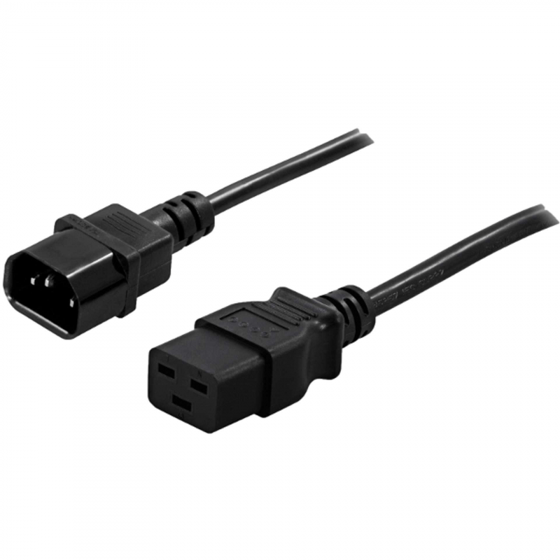 Power cable C14 to C19 1,80m black