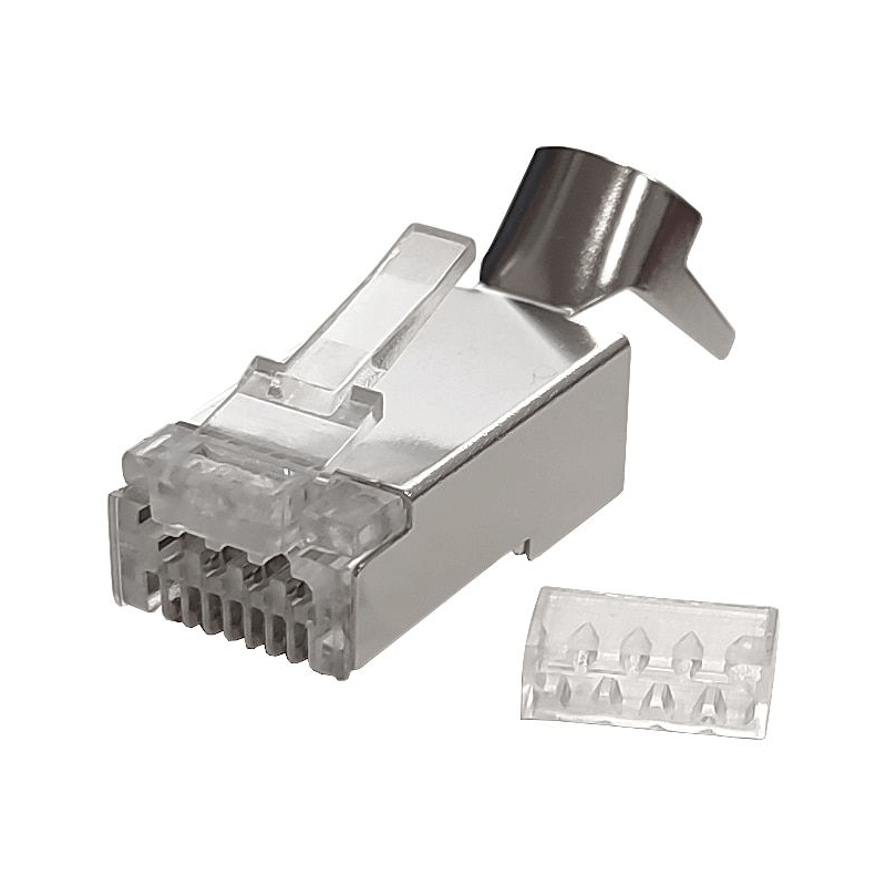 CAT6a pass through connector RJ45 - shielded - for flexible core