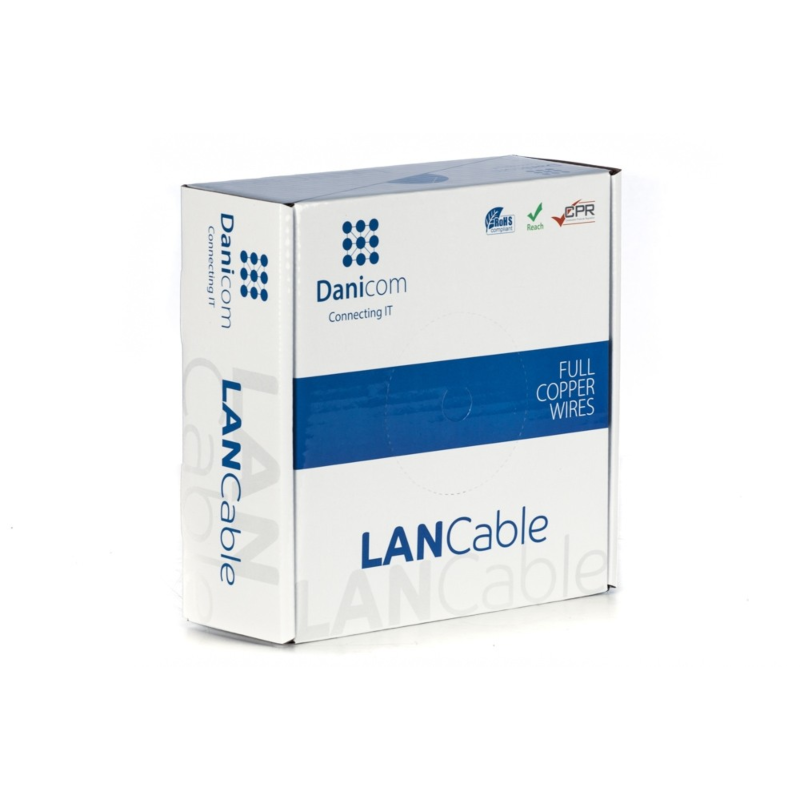 DANICOM CAT6A U/UTP 50m on a reel stranded -  PVC (Eca)