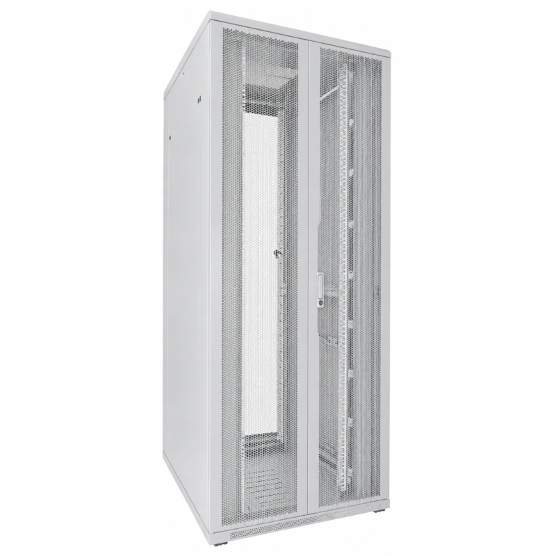 42U white server cabinet with double perforated front and rear doors 800x1000x2000mm (WxDxH)
