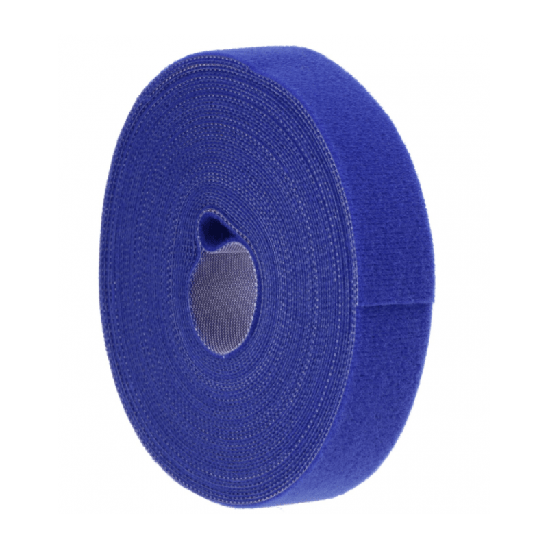 Velcro tape 9 mm wide, 5 m, woven - blue