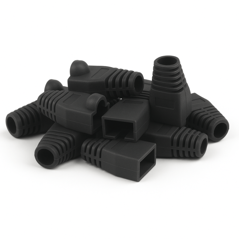 DANICOM RJ45 Cable Boot Black Large - 10 pieces