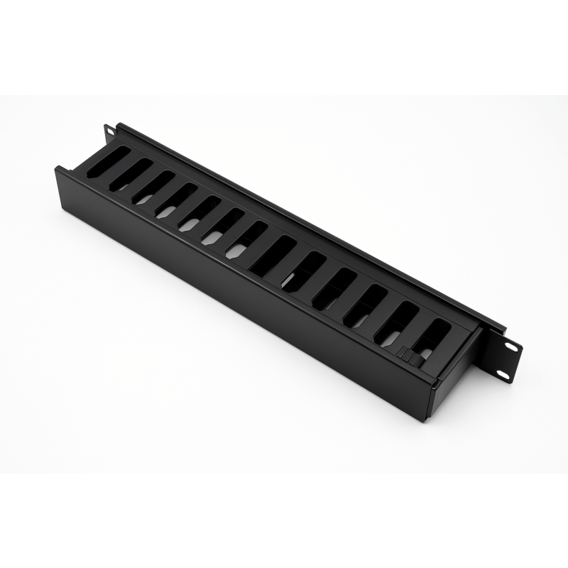 19 Inch Cable Duct with Sliding Cover – Plastic, 1U