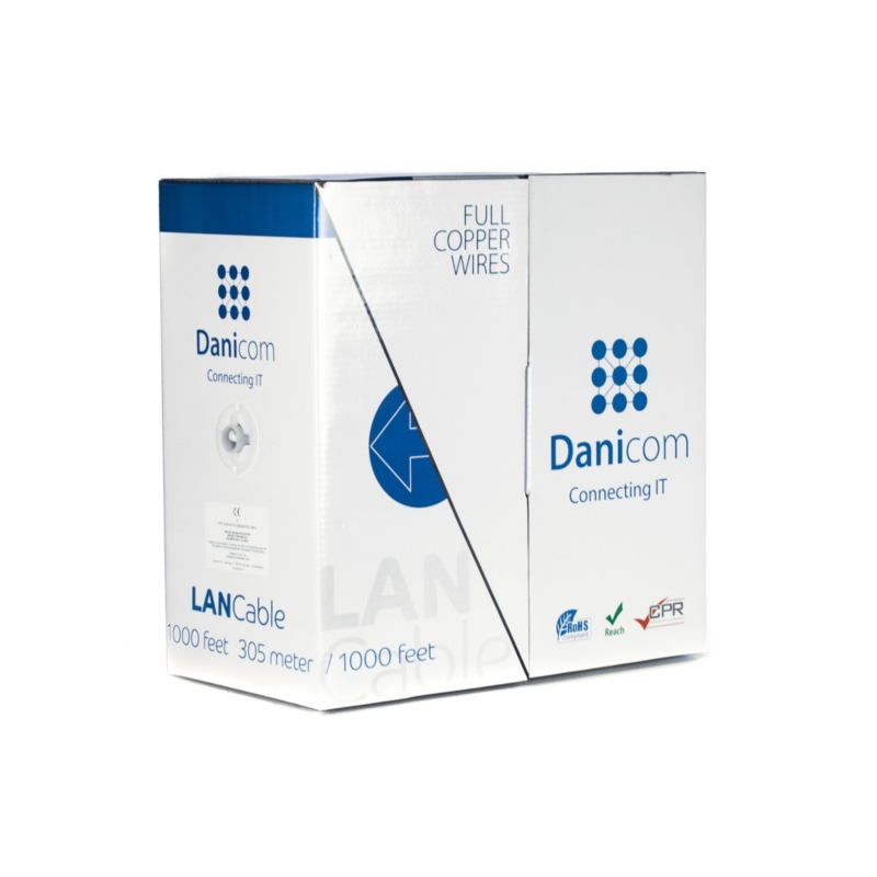 DANICOM CAT5E FTP 305m on a reel solid - PVC (Dca)