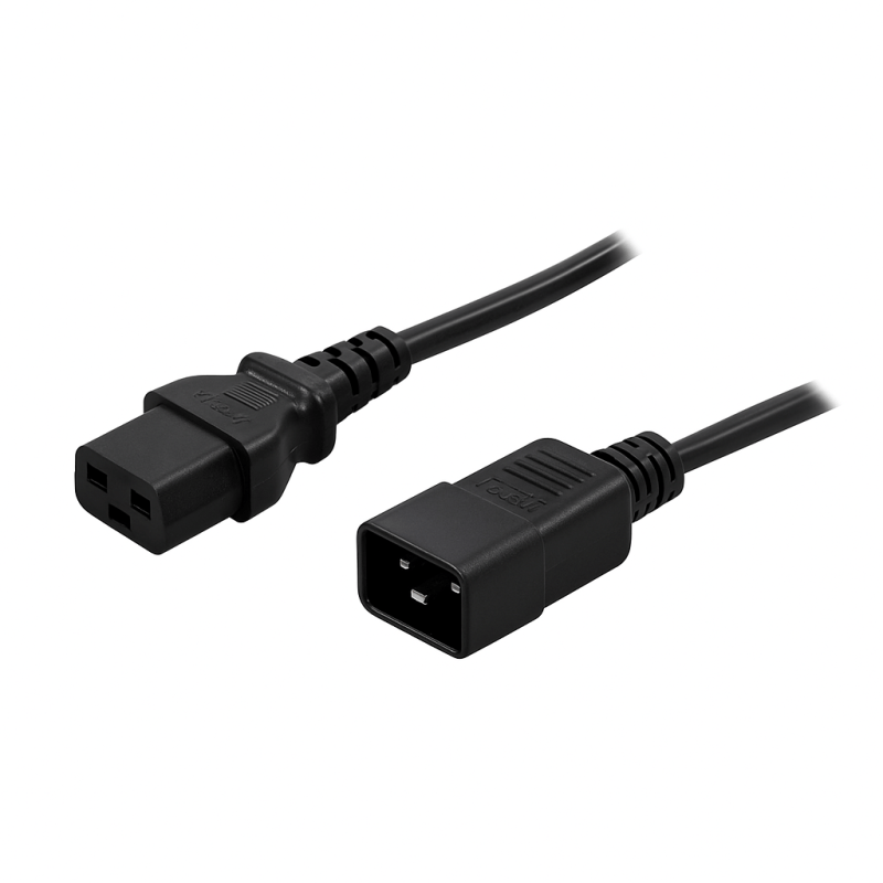 Power cable C19 to C20 1,80m black
