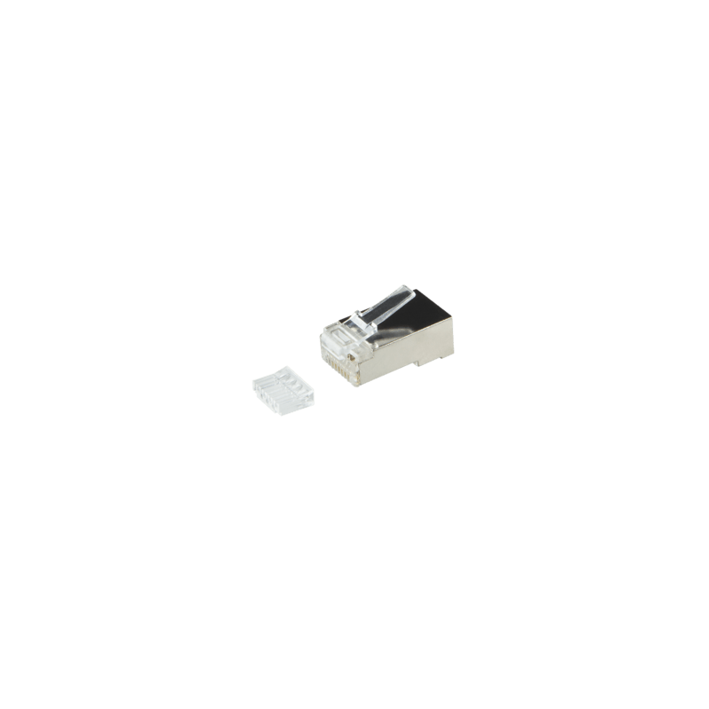 CAT6a connector RJ45 shielded with joint-piece - for solid cable