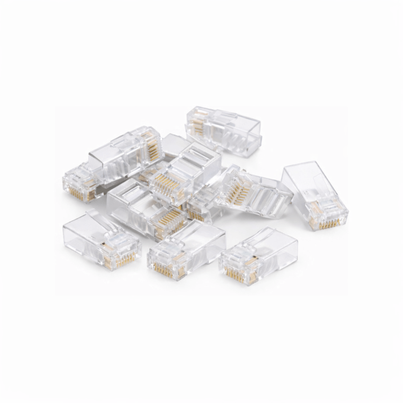DANICOM UTP RJ45 CAT6 connector - unshielded for solid cable - 10 pieces