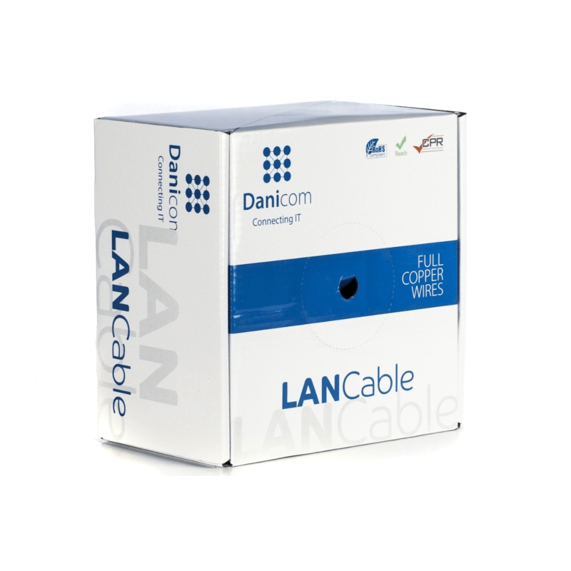 DANICOM CAT6A U/UTP 100m on a reel solid - LSZH (Dca)