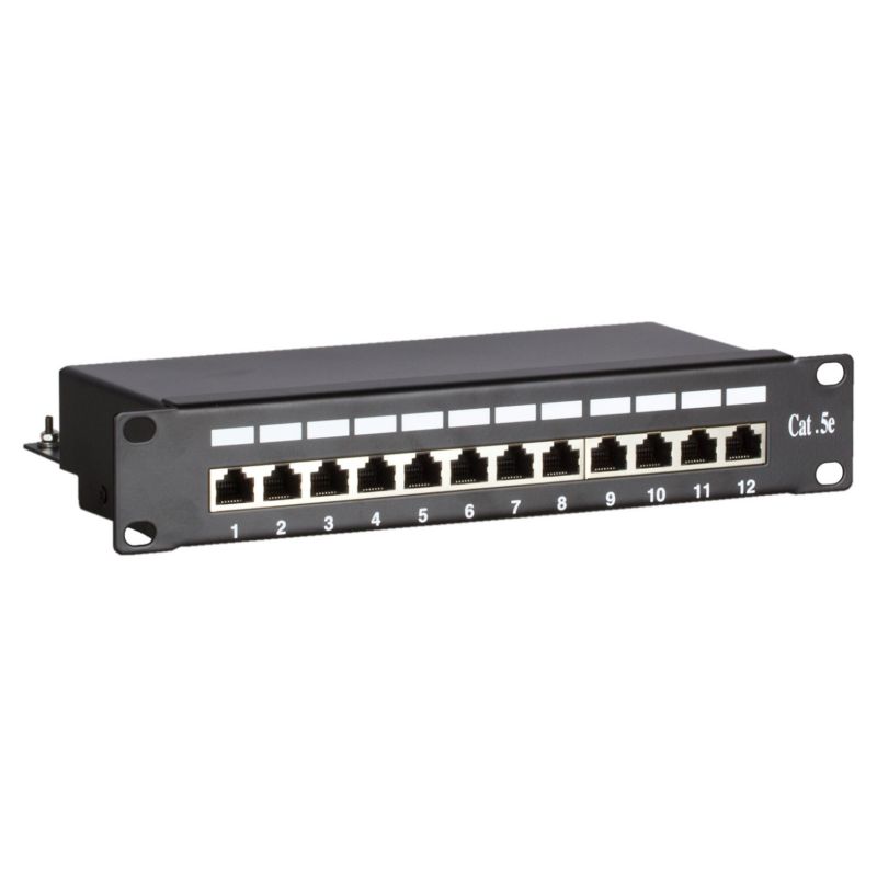 10 Inch CAT5e FTP patch panel - 12 ports