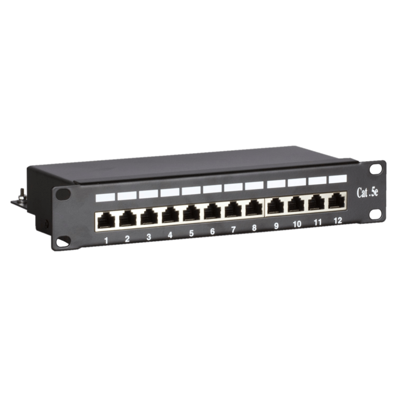 10 Inch CAT5e FTP patch panel - 12 ports