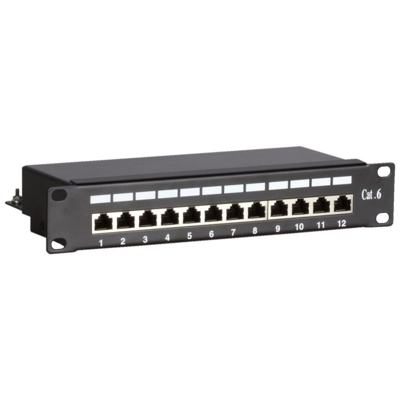 10 Inch CAT6 FTP patch panel - 12 ports