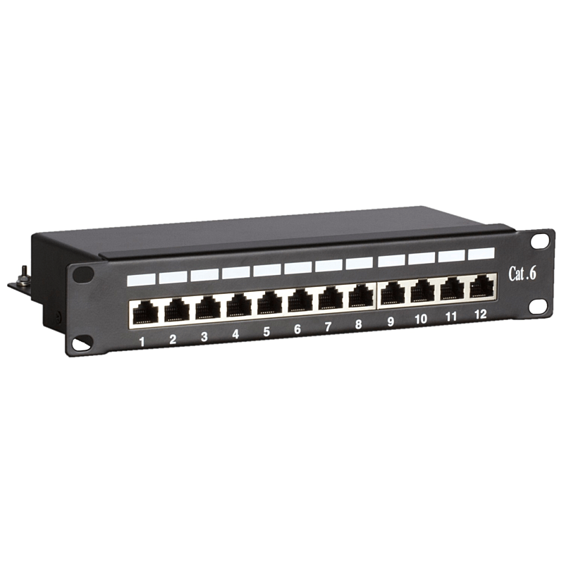 10 Inch CAT6 FTP patch panel - 12 ports