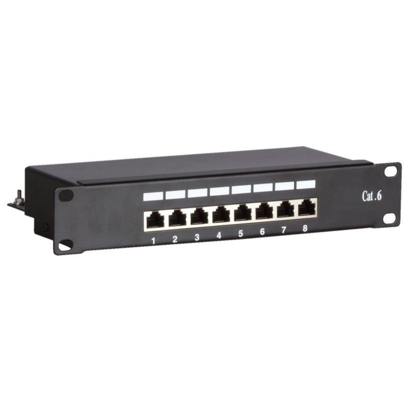 10 Inch CAT6 FTP patch panel - 8 ports