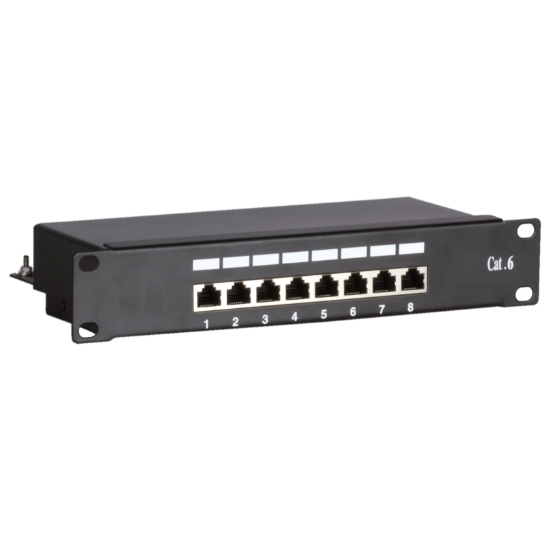 10 Inch CAT6 FTP patch panel - 8 ports